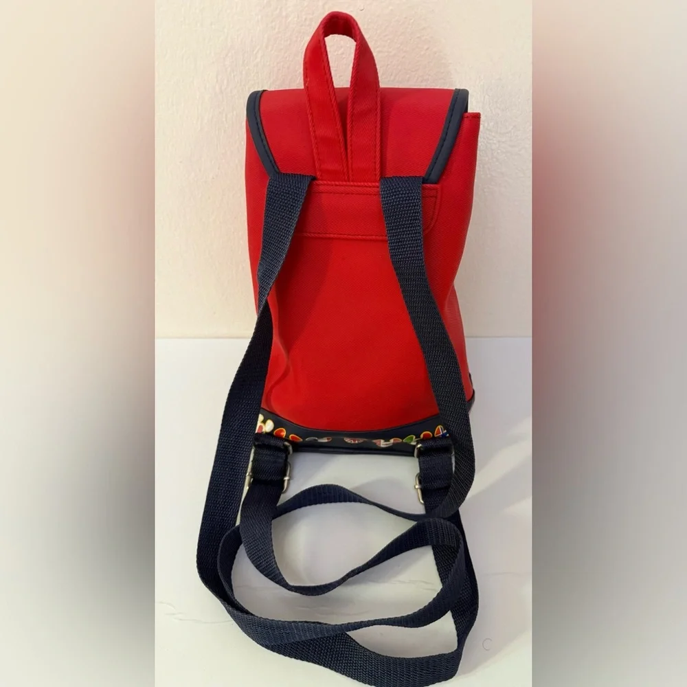 Vintage‎ Rare 90's Epcot Walt Disney World Flags Red Mini Backpack